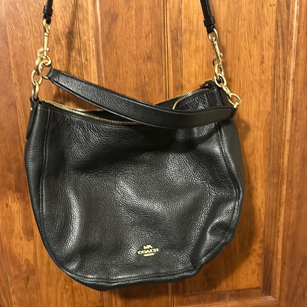 Coach Black Leather Women's Bag